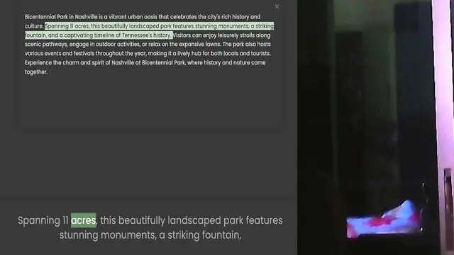 Video thumbnail for Bicentennial Park in Nashville is a vibrant urban oasis that celebrates the city's rich history and culture. Spanning 11 acres, this beautifully landscaped park features stunning monuments, a striking fountain, and a captivating timeline