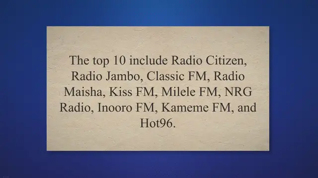 'Video thumbnail for Top 10 Best Radio Stations in Kenya'