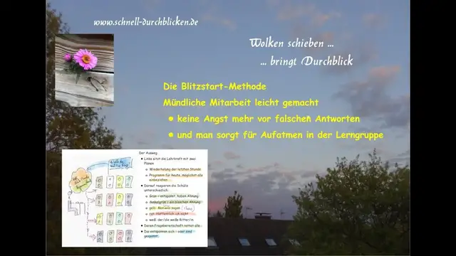 Video thumbnail for "Blitzstart" zu Beginn einer Unterrichtsstunde - so macht man schnelle Punkte - ganz entspannt