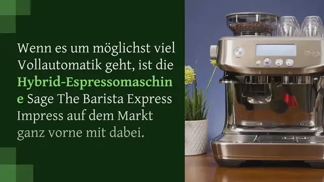 Video thumbnail for Sage The Barista Express Impress Test: Espressomaschine mit Vollautomaten-Allüren