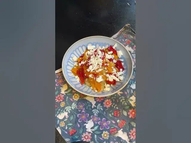 Video thumbnail for Quinoa, Feta and Roasted Pepper Salad