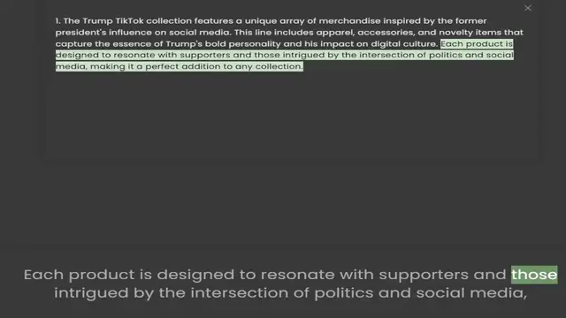 Video thumbnail for 1. The Trump TikTok collection features a unique array of merchandise inspired by the former president's influence on social media. This line includes apparel, accessories, and novelty items that capture the essence of Trump's bold person