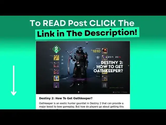Video thumbnail for Destiny 2: How To Get Oathkeeper?