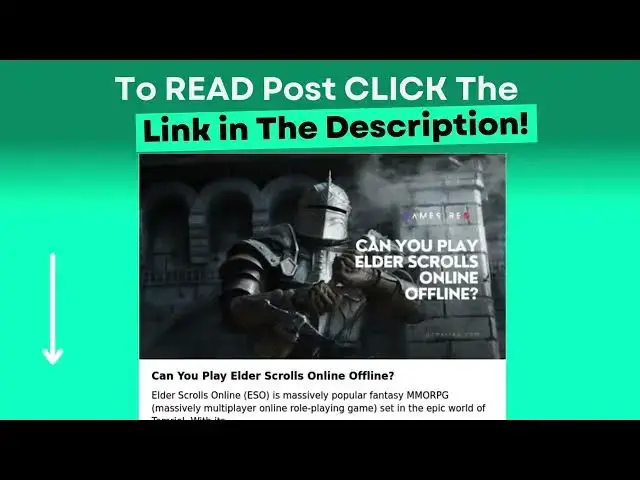 Video thumbnail for Can You Play Elder Scrolls Online Offline?