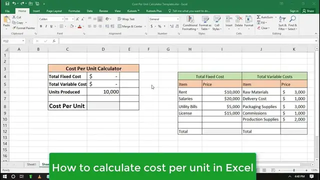 Video thumbnail for How To Calculate Cost Per Unit in Excel