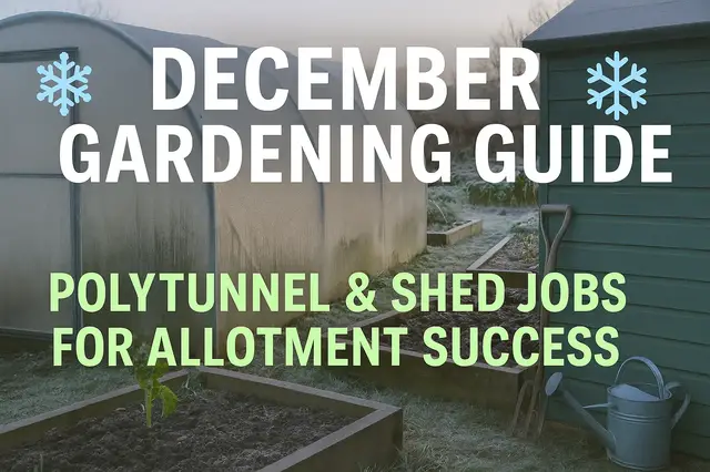 'Video thumbnail for December Gardening Guide: Polytunnel and Shed Jobs for Allotment Success'