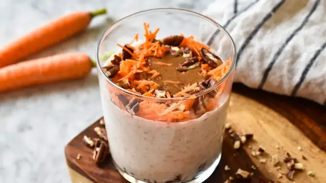 'Video thumbnail for Carrot Cake Overnight Oats Recipe'