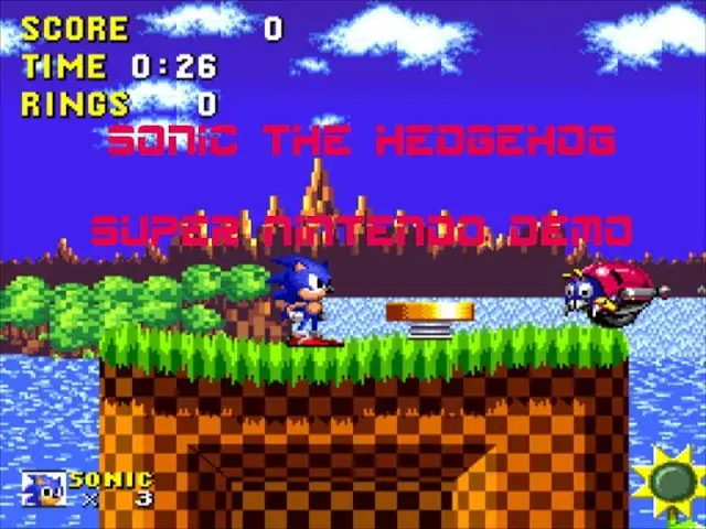 'Video thumbnail for Sonic 1 Super Nintendo DEMO | DOWNLOAD'