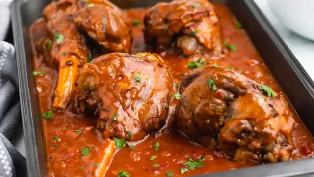 'Video thumbnail for Red Wine-Braised Lamb Shanks Recipe'