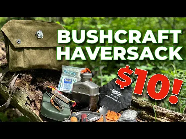 Video thumbnail for $10 Bushcraft Haversack - Military Surplus For Bushcrafting