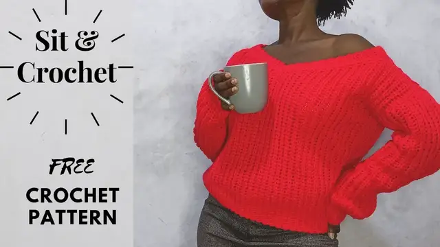 Video thumbnail for Crochet V Neck  Sweater Tutorial | Crochet Sweater Tutorial Beginner Friendly