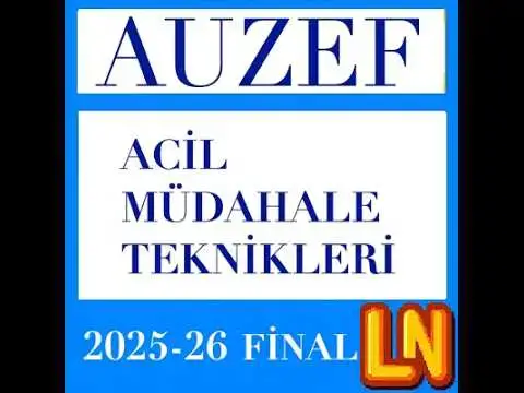 Video thumbnail for Acil Müdahale Teknikleri 2025-2026 Final Soruları