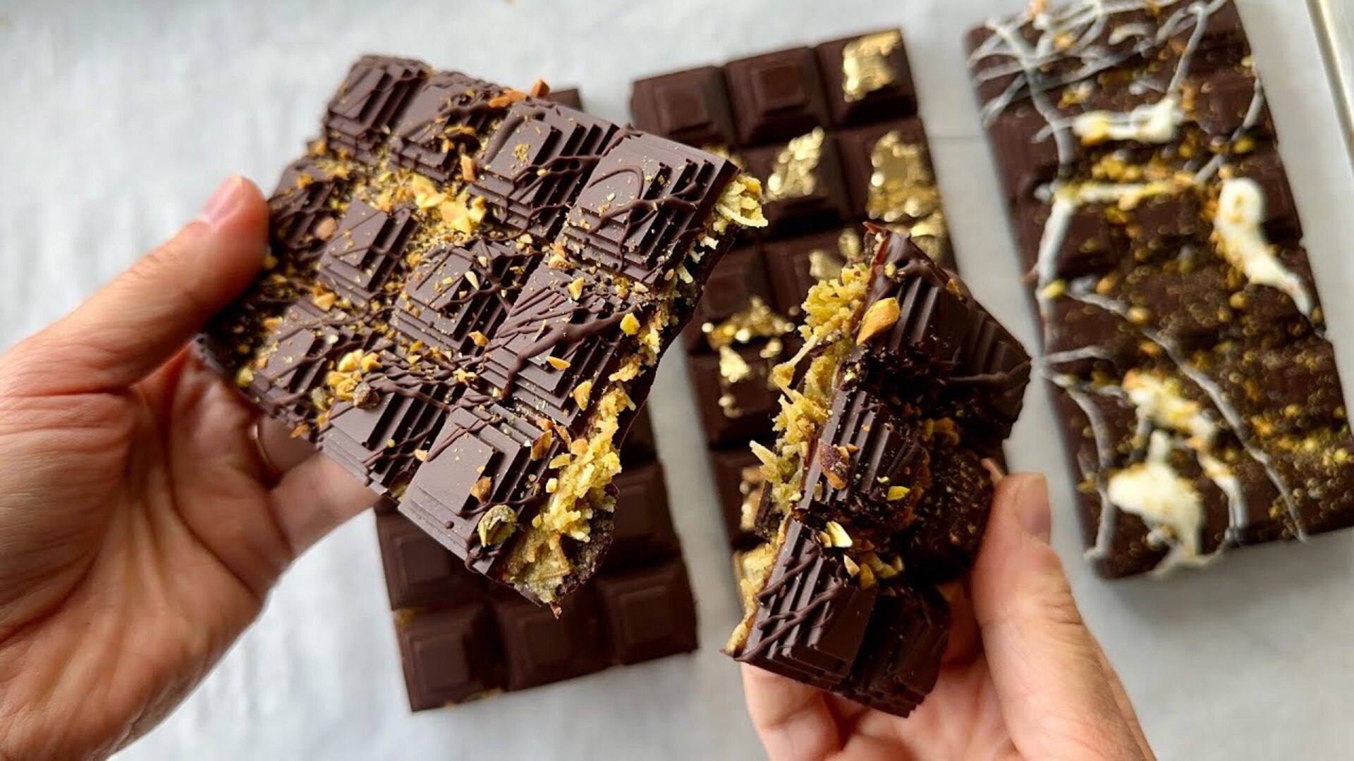Video thumbnail for At-Home Decadent Dubai Chocolate Bar Recipe