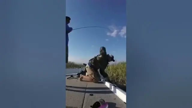 Video thumbnail for How to (not) help net a fish #fail #fishing #shorts #bassfishing