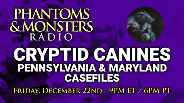 Video thumbnail for CRYPTID CANINES: PENNSYLVANIA & MARYLAND CASEFILES - LIVE Chat - Q & A - Lon Strickler (Host)