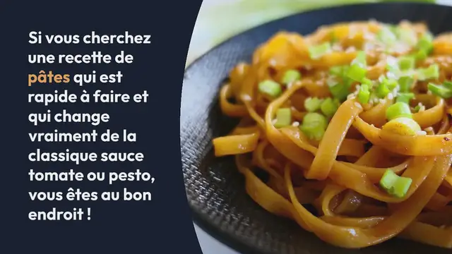 Video thumbnail for Pâtes aux oignons nouveaux et à l’ail (recette rapide)