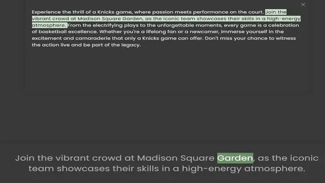 Video thumbnail for vibrant crowd at Madison Square Garden, as the iconic team showcases their skills in a high-energy atmosphere. From the electrifying plays to the unforgettable moments, every game is a celebration of basketball excellence. Whether you're