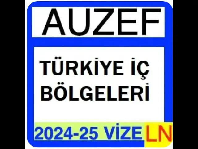 'Video thumbnail for Auzef Türkiye İç Bölgeleri 2024 - 2025 Vize Soruları'