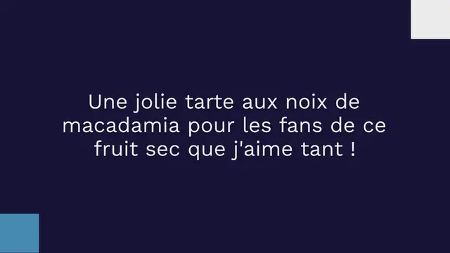 Video thumbnail for TARTE NOIX DE MACADAMIA ET CARAMEL