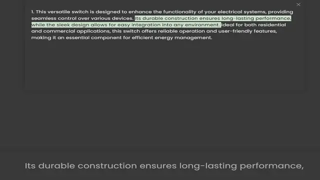 Video thumbnail for seamless control over various devices. Its durable construction ensures long-lasting performance, while the sleek design allows for easy integration into any environment. Ideal for both residential and commercial applications, this switch