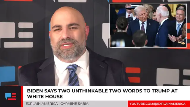 Video thumbnail for Biden Says Two Unthinkable Words To Trump At White House