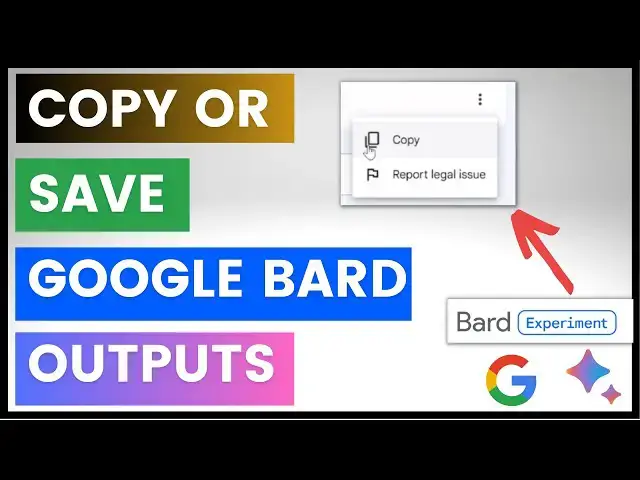 Video thumbnail for How To Save Or Copy Google Bard Responses Or Outputs?