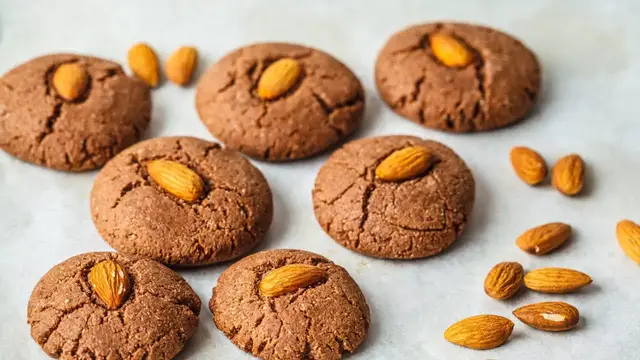 Video thumbnail for Chocolate almond butter cookies: video blog