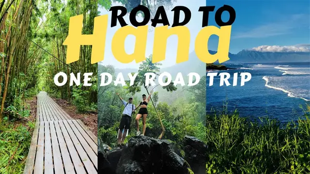 Video thumbnail for The Road To Hana Drive || Black Sand Beach || Lava Tube || Bamboo Forest