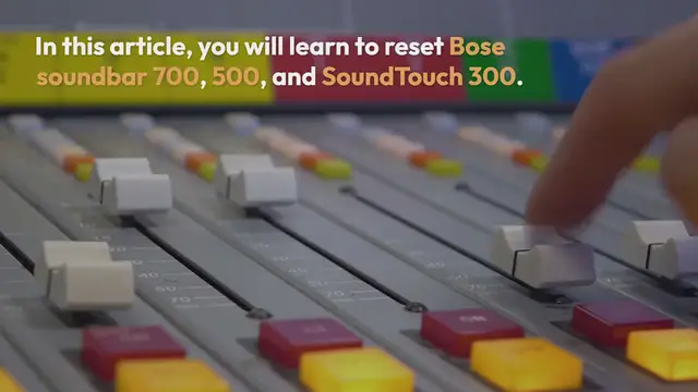 Video thumbnail for How To Reset Bose Soundbar 700, 500 and Soundtouch 300