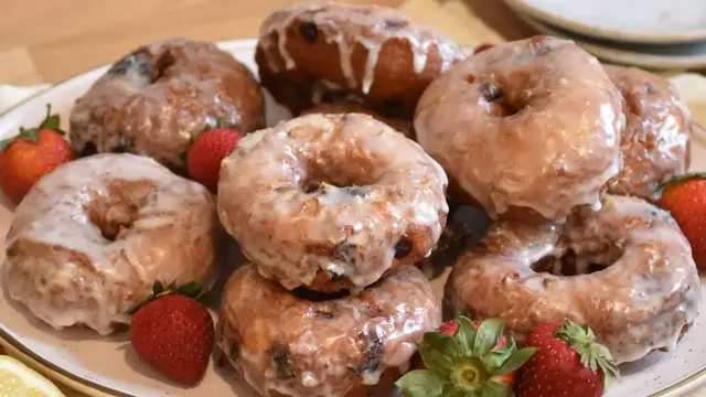 'Video thumbnail for Strawberry Lemonade Buttermilk Donuts Recipe'