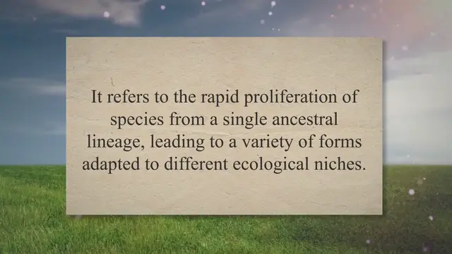 Video thumbnail for Adaptive radiation