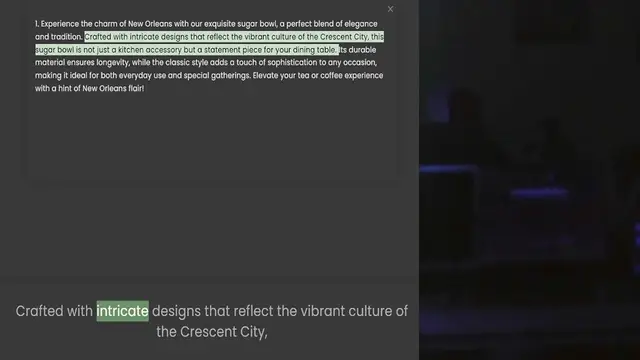 Video thumbnail for 1. Experience the charm of New Orleans with our exquisite sugar bowl, a perfect blend of elegance and tradition. Crafted with intricate designs that reflect the vibrant culture of the Crescent City, this sugar bowl is not just a kitchen a