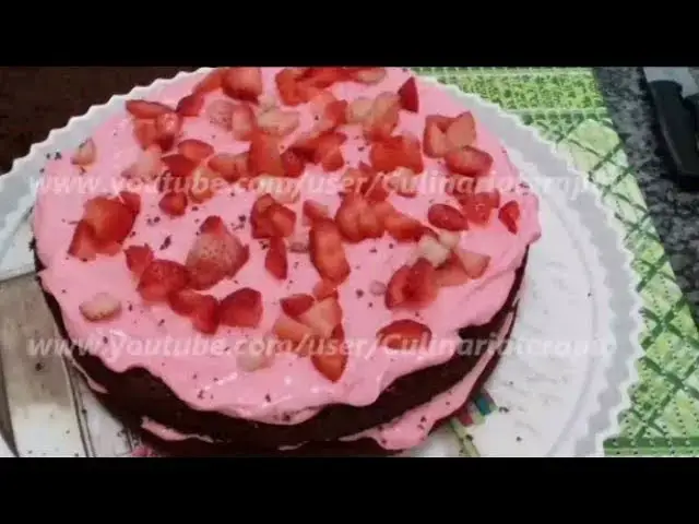 Video thumbnail for Recheio Mousse de Morango Sensação Para Qualquer Tipo de Bolo