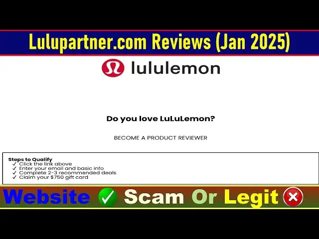 Video thumbnail for Lulupartner Com Reviews Consumer Reports || $750 Lululemon Gift Card SCAM?