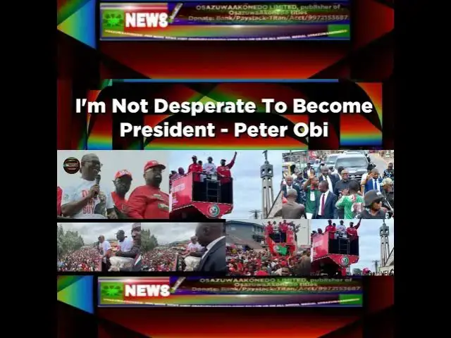 Video thumbnail for I'm Not Desperate To Become President - Peter Obi ~ OsazuwaAkonedo
