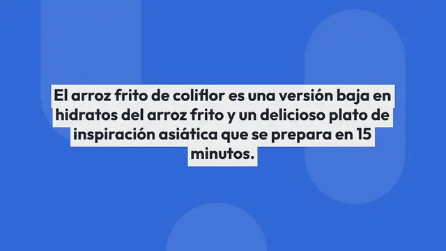Video thumbnail for Arroz Frito de Coliflor