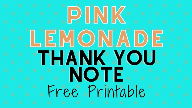 Video thumbnail for pink lemonade thank you humix video