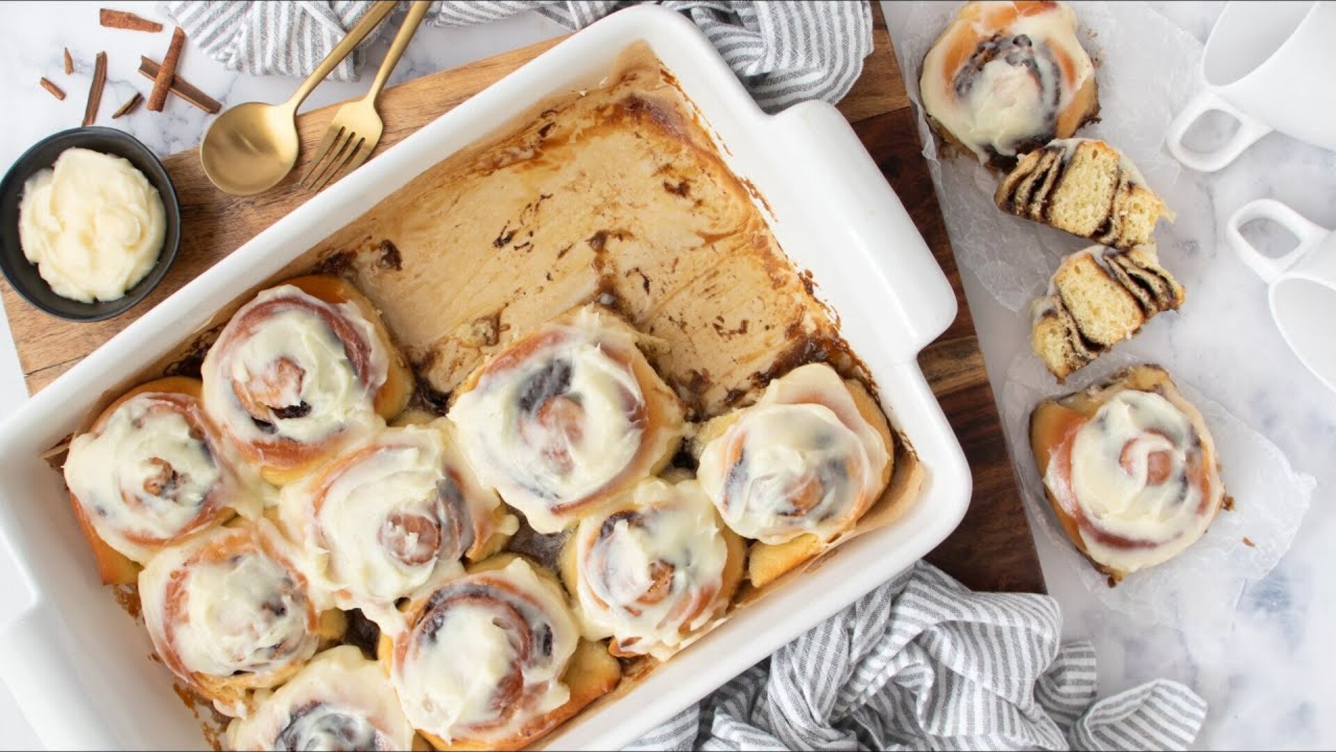Video thumbnail for Fluffy Overnight Cinnamon Rolls Recipe