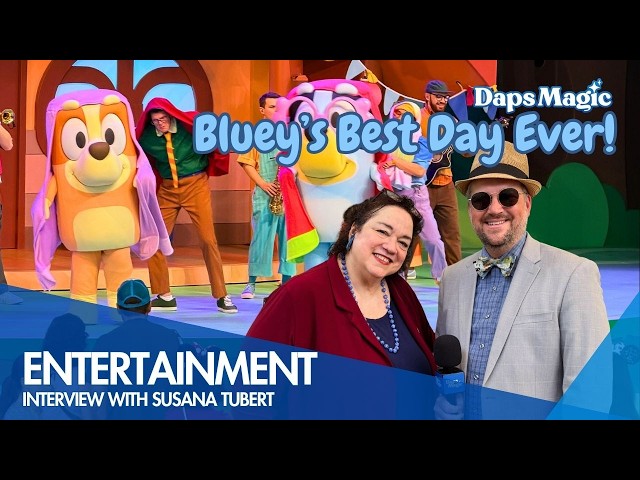 Video thumbnail for Entertainment of Bluey's Best Day Ever! | Mr. Daps Interviews Susana Tubert 4K