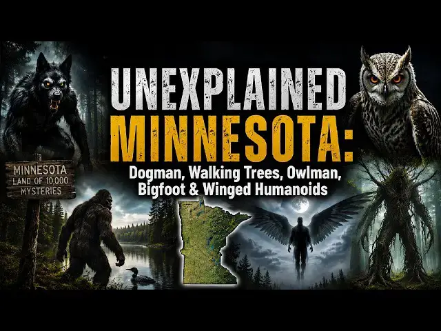 Video thumbnail for UNEXPLAINED MINNESOTA: Dogman, Walking Trees, Owlman, Bigfoot & Winged Humanoids