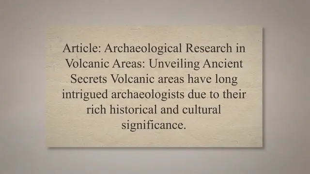 Video thumbnail for Archaeological research in volcanic areas