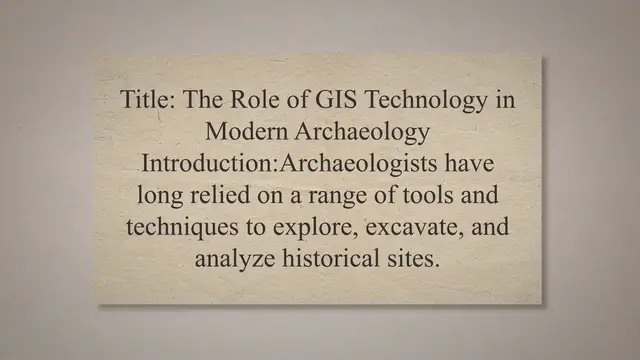 Video thumbnail for Use of GIS technology in archaeology