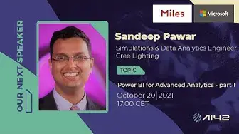 Video thumbnail for Power BI for advanced analytics - part 1