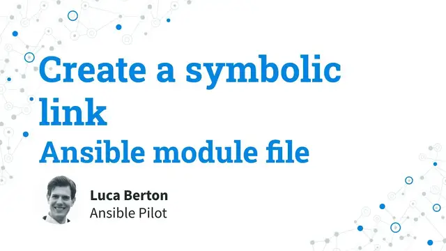 Video thumbnail for Create a symbolic link (also symlink or soft link) in Linux - Ansible module file
