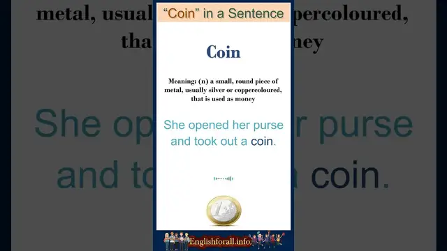 Video thumbnail for Coin meaning | Coin in a Sentence | Most common words in English #shorts