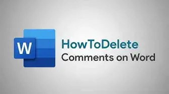 Video thumbnail for How to Delete Comments in Word?