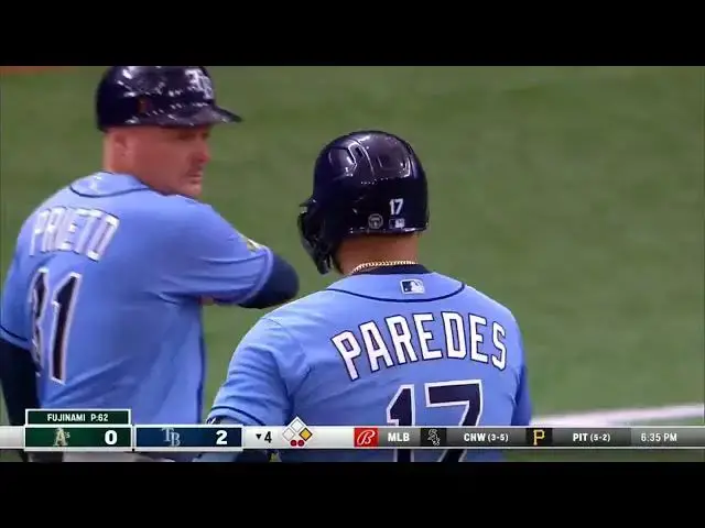 'Video thumbnail for Isaac Paredes SMACKS a Two-Run Single! | Tampa Bay Rays | 4/8/2023'