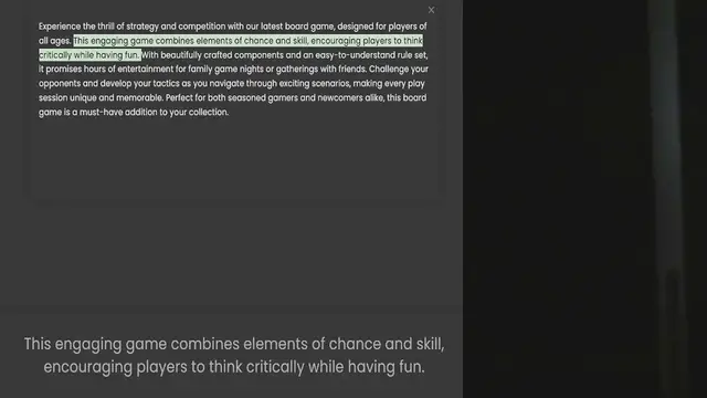 Video thumbnail for all ages. This engaging game combines elements of chance and skill, encouraging players to think critically while having fun. With beautifully crafted components and an easy-to-understand rule set, it promises hours of entertainment for f