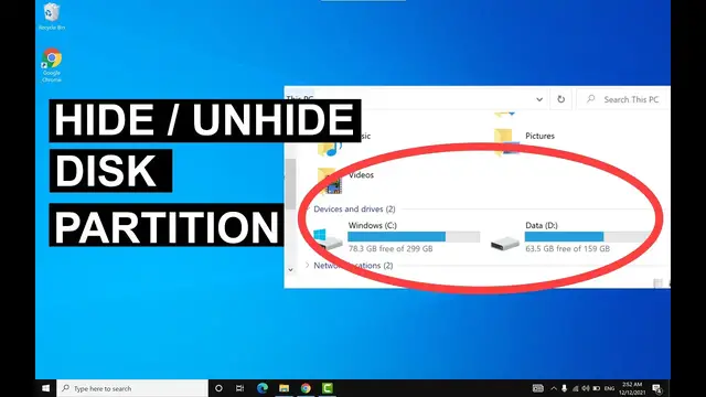 Video thumbnail for How To Hide Disk Drive In Windows 10, Hide/Show Disk Partitions