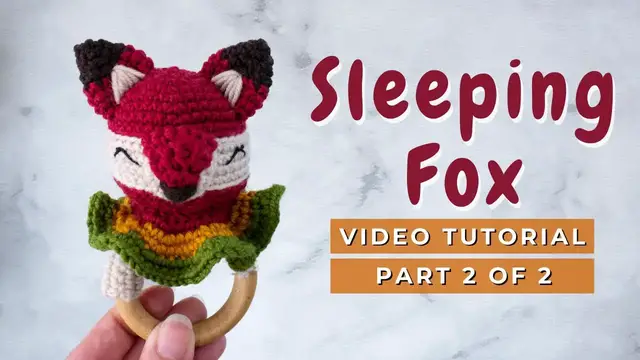 Video thumbnail for HOW TO CROCHET A fox TEETHER: fox crochet toy pattern for baby PART 2